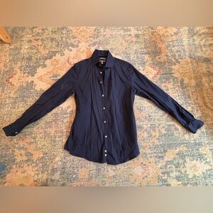 Michael Kors Dark Blue Shirt with White Dots